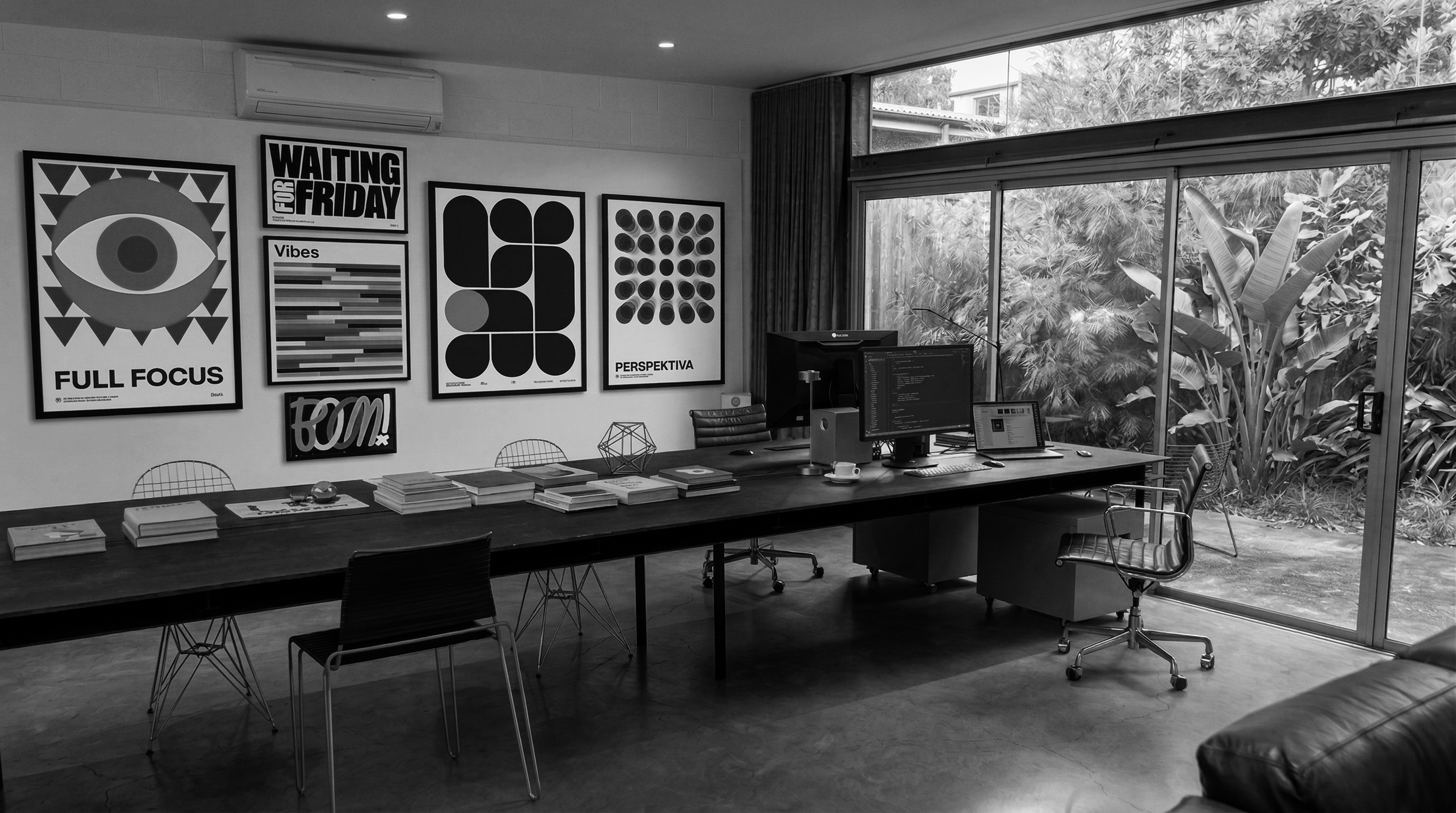 Interior del estudio Cruz